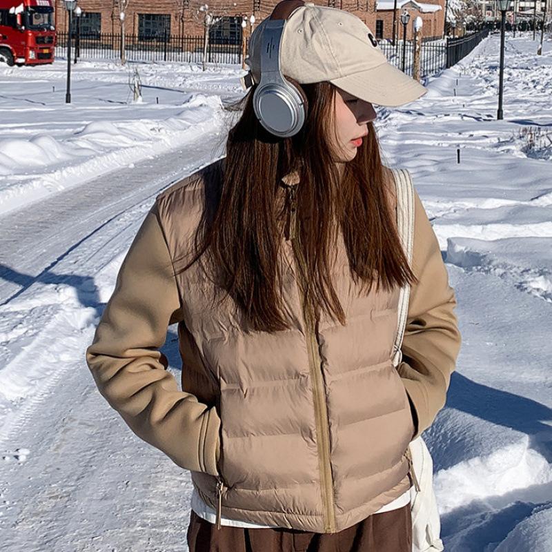 Women S Thick Short Hooded Cotton Jacket European American Style