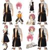 Высококачественный косплей Нацу Драгнила из Fairy Tail. Полный комплект: топ и юбка для Хэллоуина