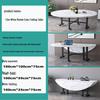 Modern Minimalist 10-Person Round Folding Dining Table for Small Apartments and Rental Rooms