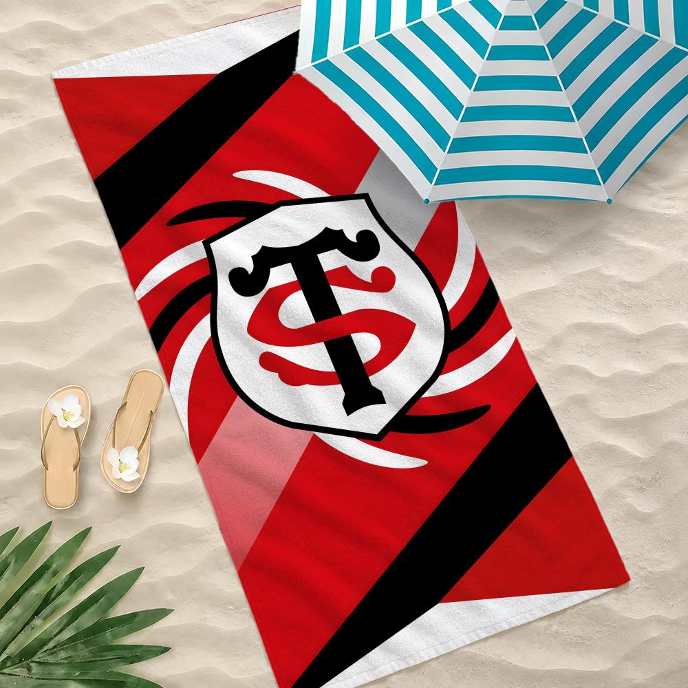 Rugby Club S-Stade Toulousain Towel Towel beach towel, quick drying absorbent bath towel for Swim,Gym,Camping,Outdoor hot