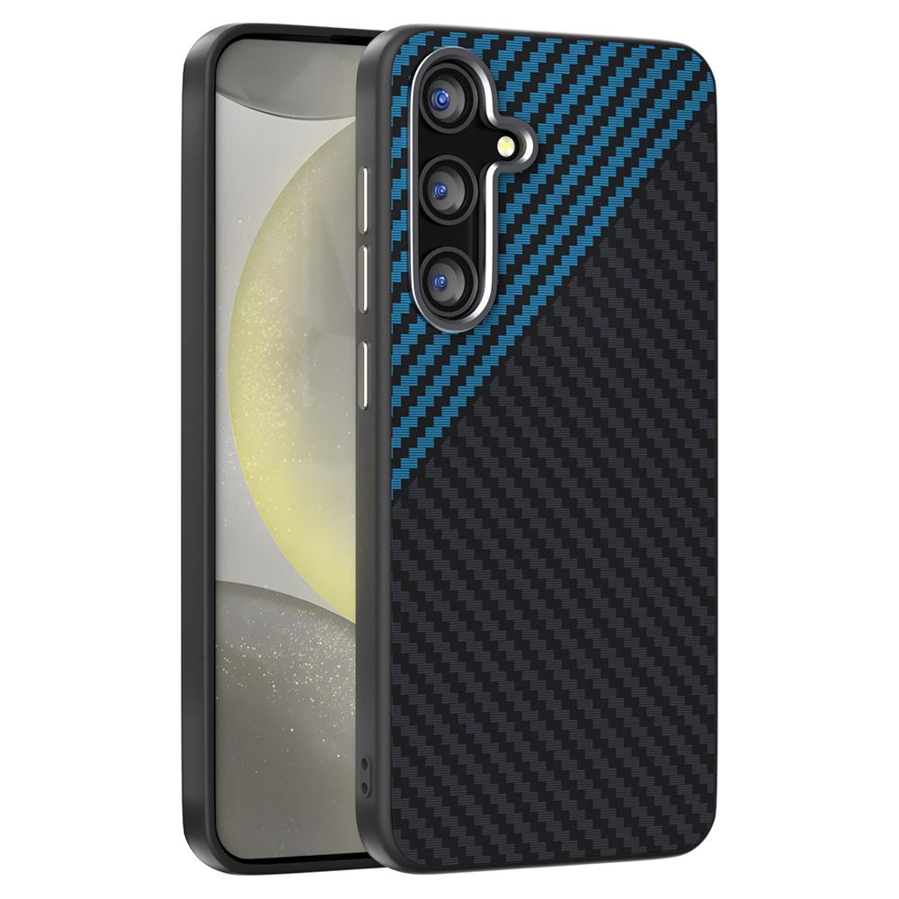 ABEEL Чехол для Samsung Galaxy S25 FE, совместимый с MagSafe, задняя крышка с текстурой углеродного волокна