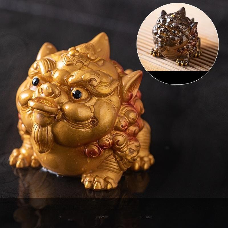 Меняющий цвет чайный питомец, бутиковый орнамент, можно выращивать, вращающийся пиксю, чайный столик, чайный поднос, аксессуары для чайной церемонии, инструмент для чая кунг-фу