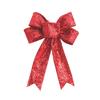 23CM Large Red Sparkling Glitter Christmas Ribbon Bow Christmas Tree Decoration