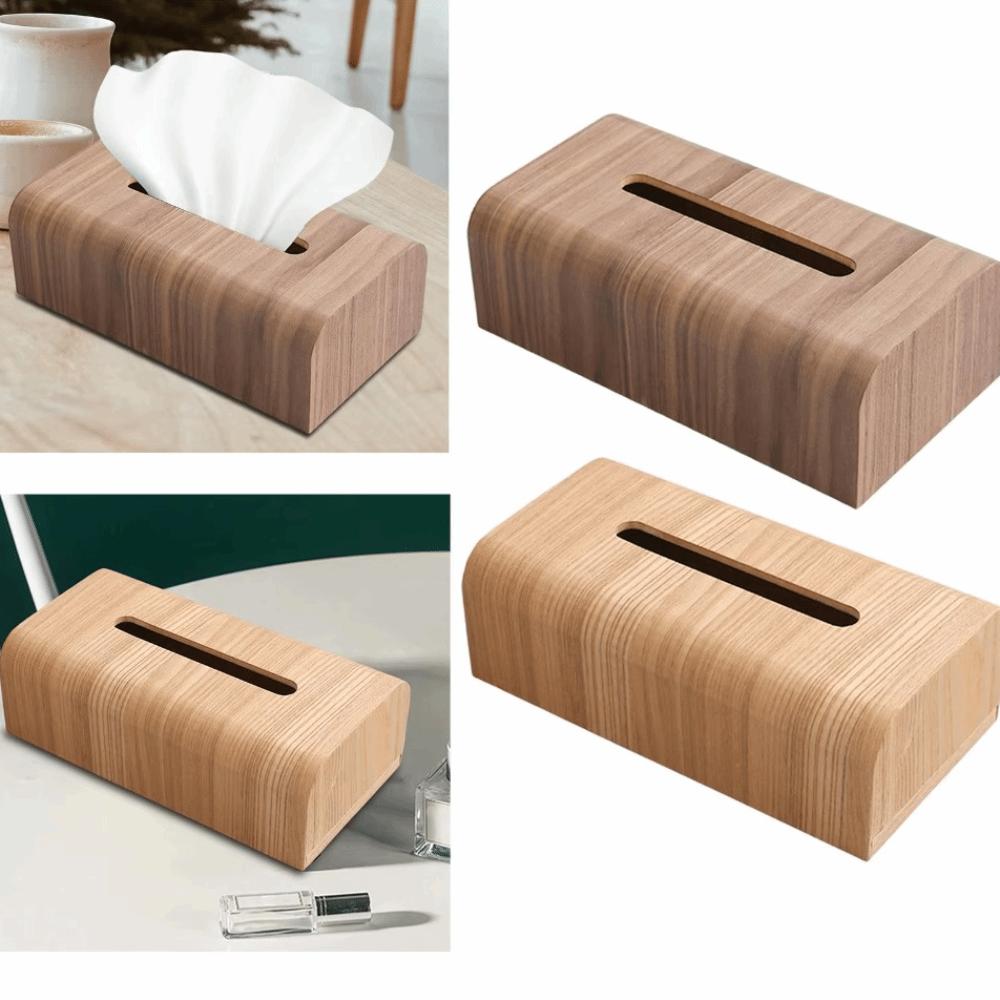 Drawer Design Solid Wood Tissue Box Simple Tissue Holder Desktop Ornament Tissue Case Bathroom