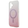 Guess Guhmp16Mhgrcelp Iphone 16 Plus6.7 Różowy/Pink Twarde Etui Iml Brokatowy Gradient Magsafe