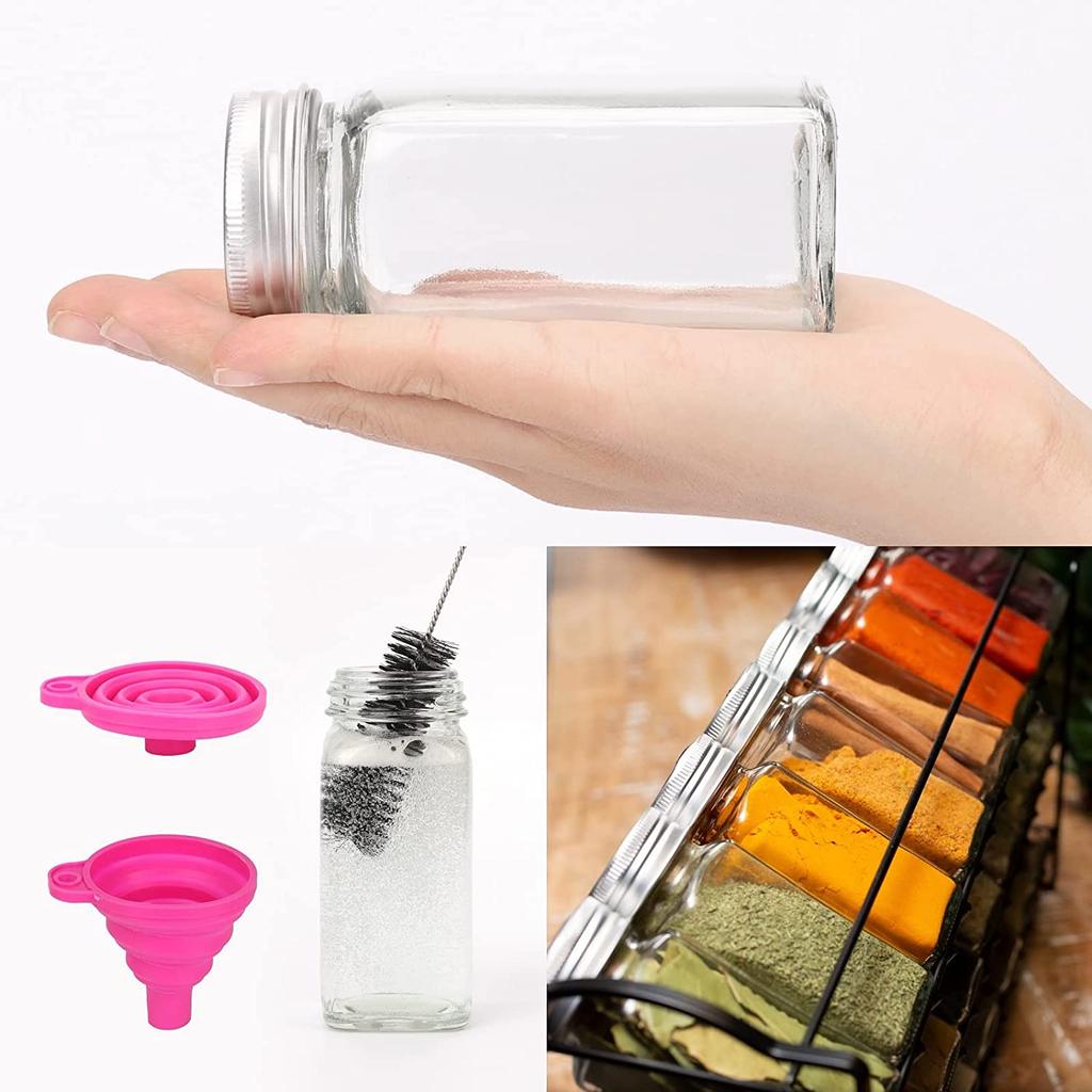 24 бутылочки для приправ для кухни с этикетками, которые можно настраивать для удобства доступа и очистки