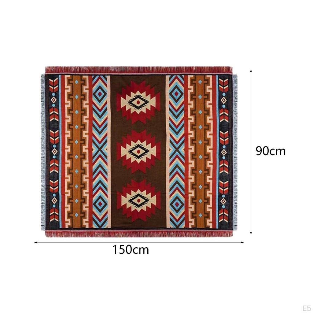 Плед для пикника с кисточками Bohemian для походов домой, гостиной