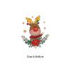Christmas Patch New Heat Transfer T-Shirt Jeans Decoration Diy Washable Thermal Stickers Cartoon Deer With Christmas Wreath