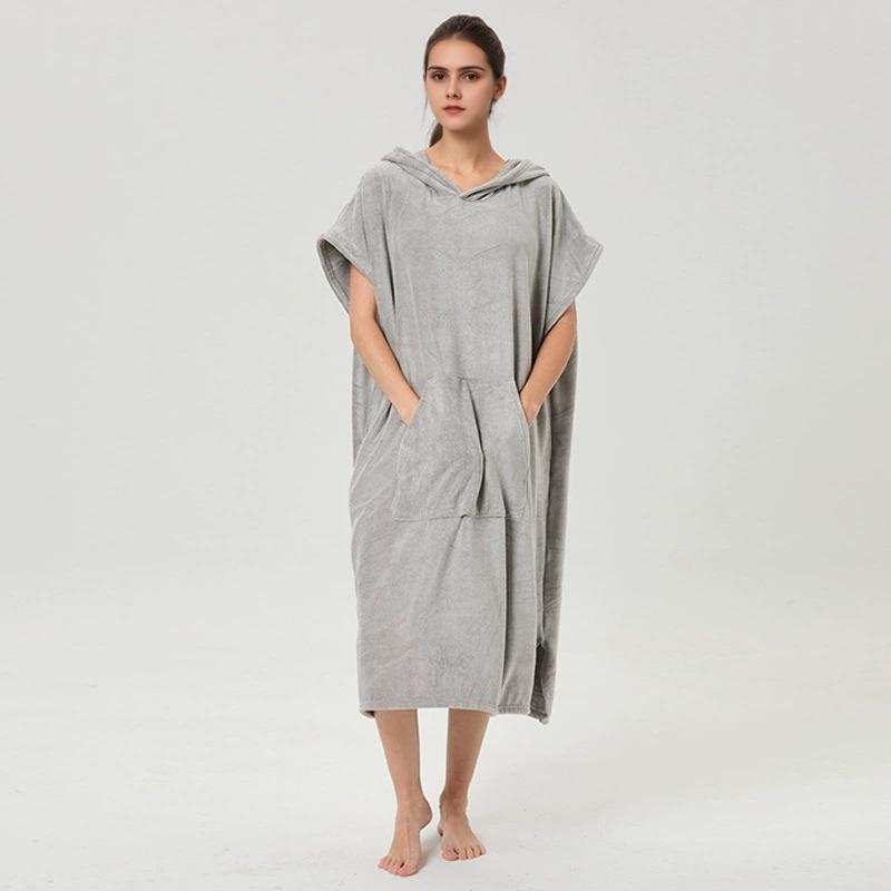 Многофункциональное быстросохнущее пончо-халат: Впитывающее полотенце для йоги, бега, серфинга и спорта