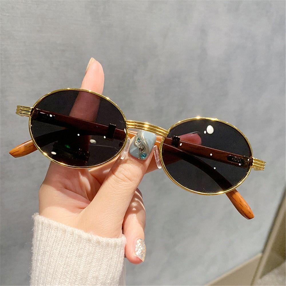 Fashion Small Frame Vintage Round Sunglasses Classic Luxury Oval Sun Glasses Trendy UV400 Shades for Women & Men