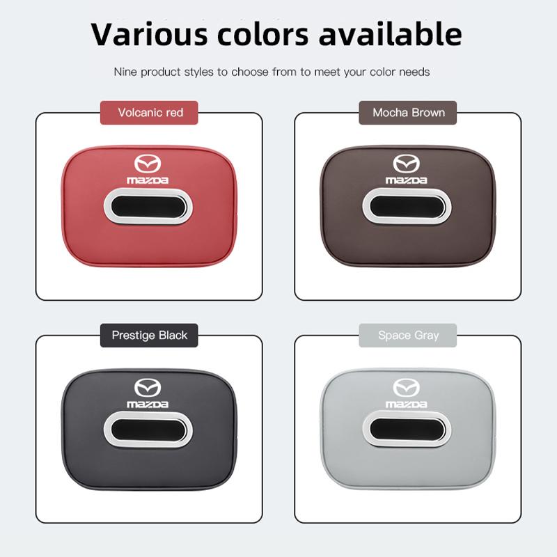 New PU Leather Car Tissue Box Storage Bag Accessories For Mazda CX3 GL 5 CX9 6 CX5 3 2 MX5 Demio MS GJI RX8 GH BK CX30 MX3 BM BN GH4