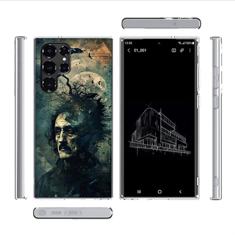 Edgar Allan Poe Cases Phone Case for Samsung Galaxy S26 Ultra S25 Edge S24 S23 FE S21 Plus S20 S22 S10 Cover TPU Capa Shell Shoc