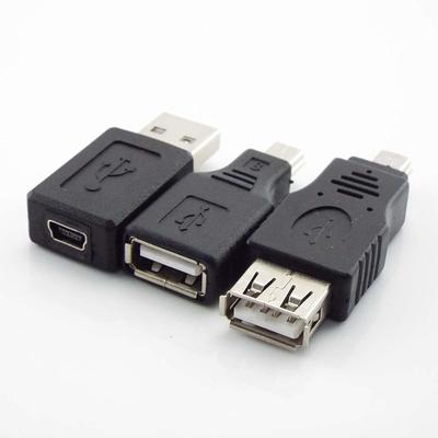 USB 2.0 A Female Male To Mini B 5-контактный женский/штекерный разъем-адаптер для Mini Type-A B Jack Splitter OTG Converter