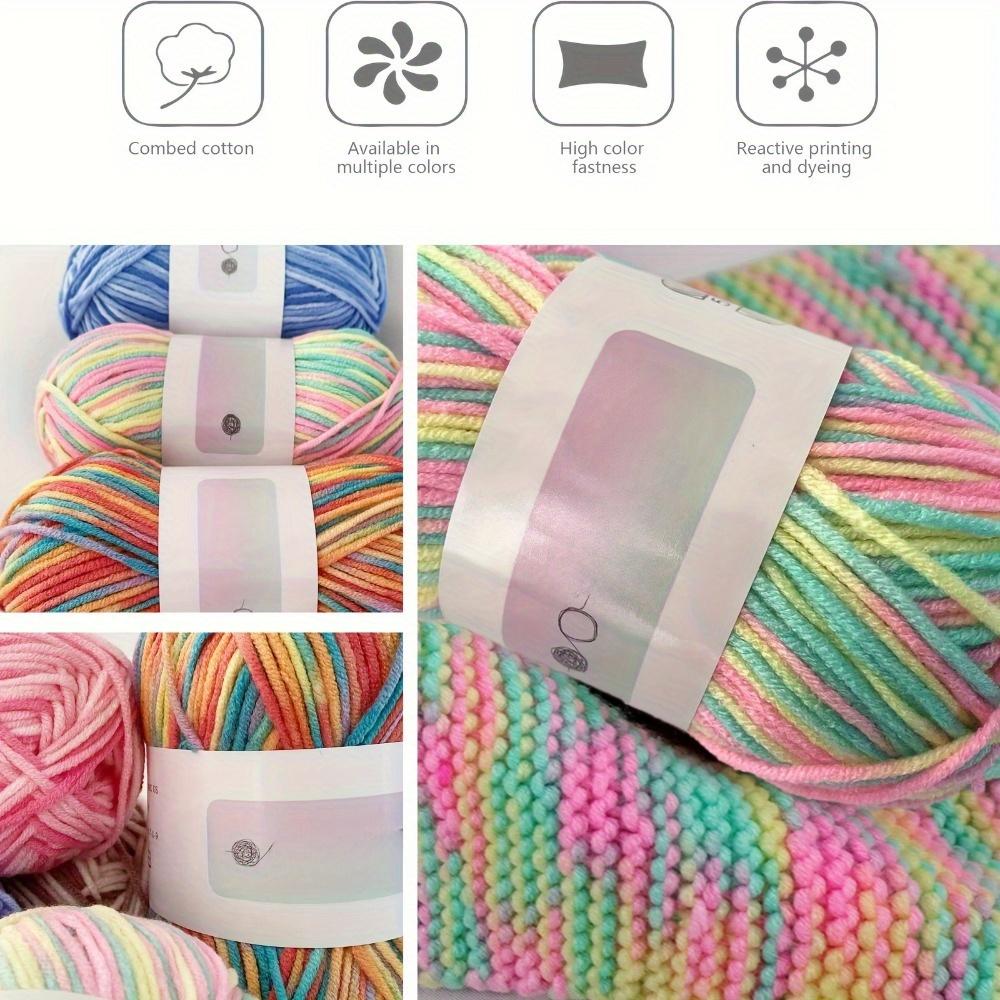 Набор акриловой пряжи из 4 шт., градиент смешанных цветов, мягкая пряжа для рукоделия для ручного машинного вязания крючком, идеально подходит для шарфов, свитеров, носков, перчаток, всего 7,05 унций