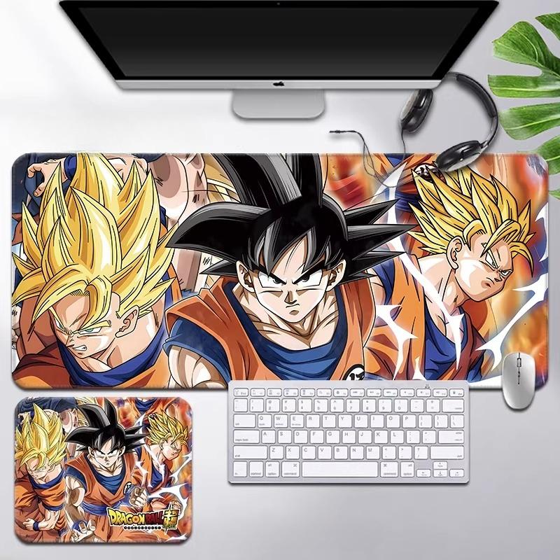 Кожаный коврик для мыши Dragon Ball Водонепроницаемый с принтом Сон Гоку Мужские компьютерные периферийные аксессуары Большой размер Игровой коврик для клавиатуры Офисный коврик для стола