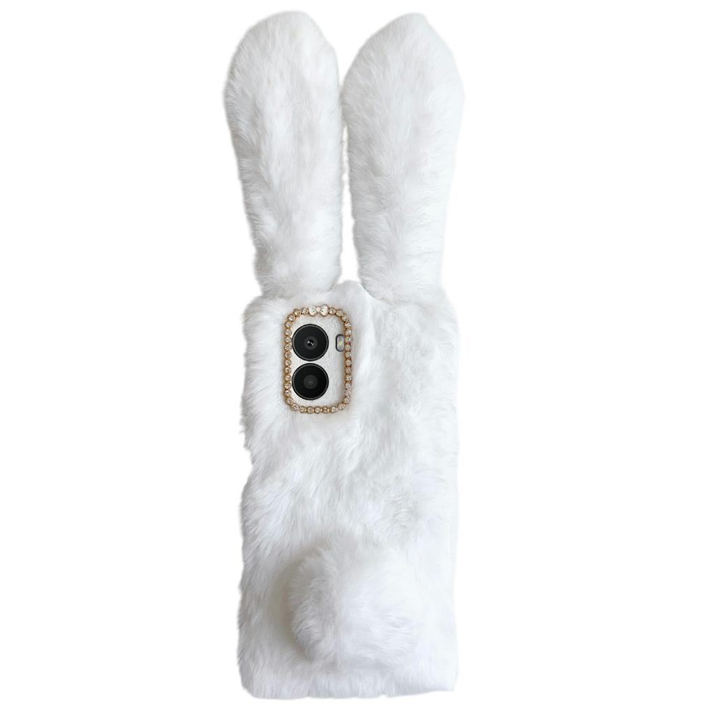Для HMD Fusion 5G Чехол Плюшевый Милый Кролик Зимний Пушистый ТПУ Чехол для Телефона