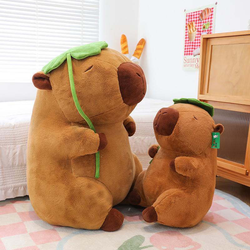 Internet Celebrity Kapibara Plush Toy Cross-border Capybara Doll Lotus Leaf Capybara Children Doll