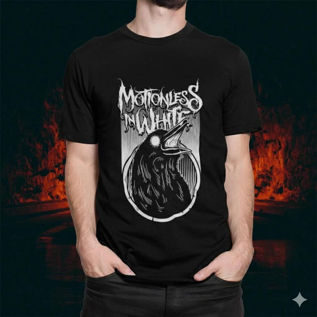 Unisex Adult Casual Music Motionless In Raven Graphic T-Shirt Metal...
