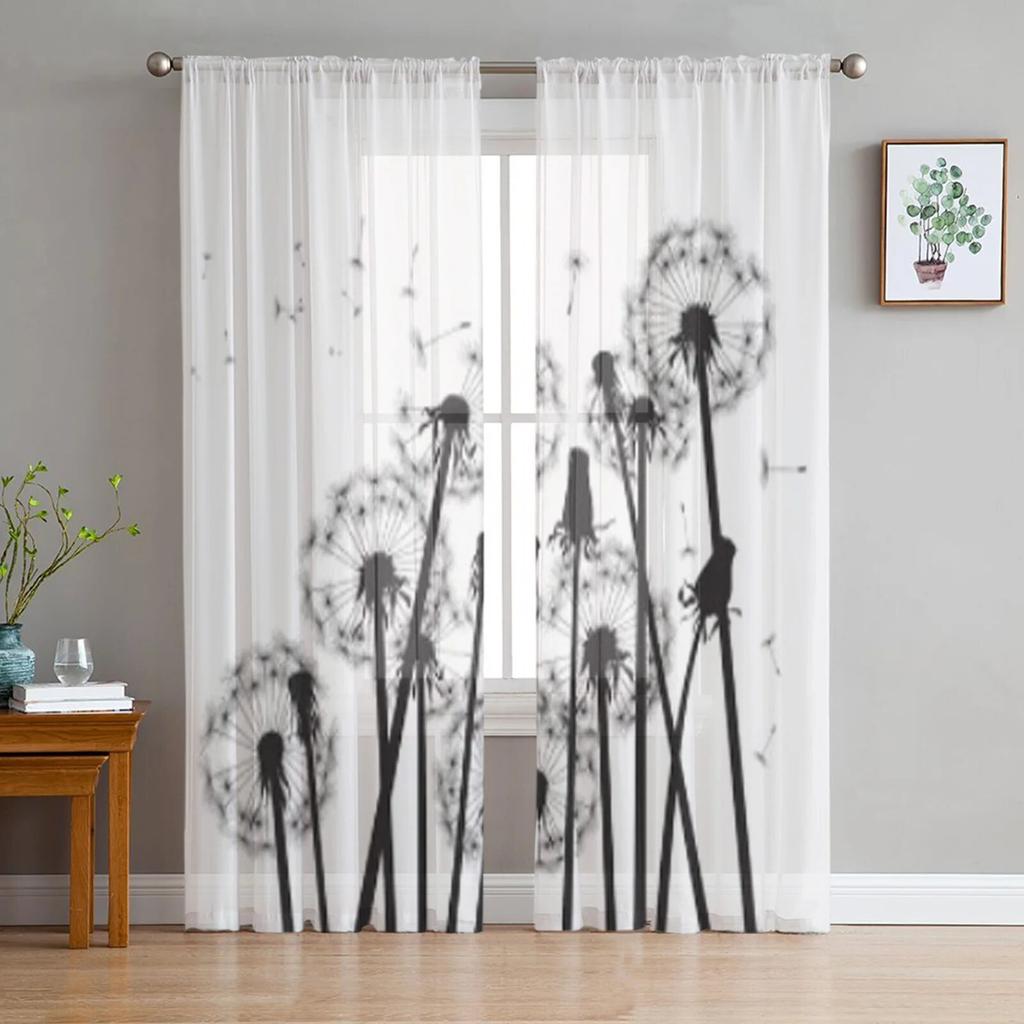 Прозрачные шторы с растительным дизайном, оконные шторы для гостиной, спальни, жалюзи, детская комната, домашний декор