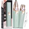 Voguecrest Hair Trimmer 2 In 1 Facial Remover and Eyebrows for Women Rechargeable Portable LED Light, Green