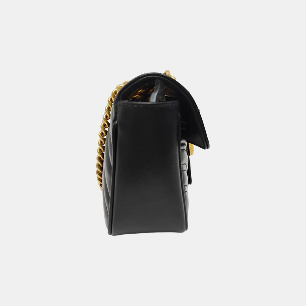 [Pre-Owned] Gucci GG Marmont Matelassé Mini Bag 'Black' - Very Good #2EO132