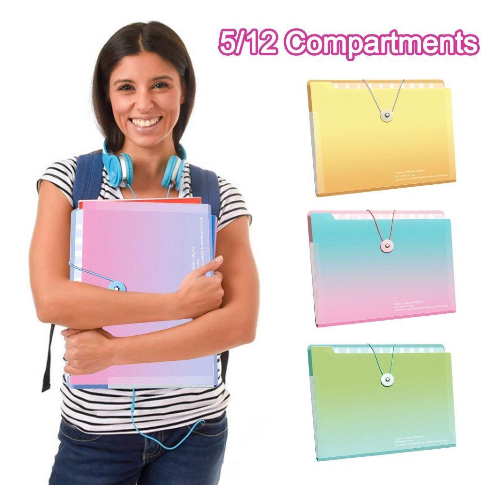 Градиентные цветные сумки для органов, папка-регистратор большой емкости для студентов и офисных работников