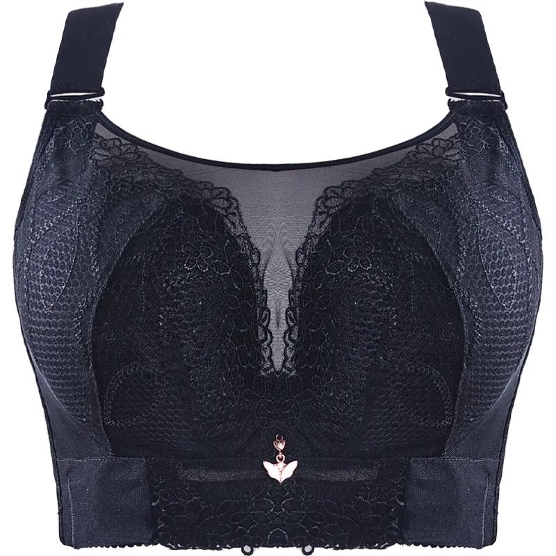 Сексуальный бюстгальтер пуш-ап, бюстгальтеры CDE без косточек, женское нижнее белье, беспроводное нижнее белье, кружевной бюстгальтер, большие размеры 36-48, женские
