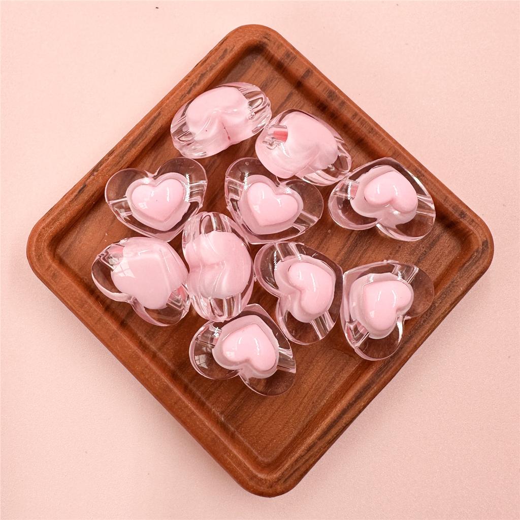 10Pcs Jewelry Making13*17mm Loose Beads Heart Crafts DIY For Necklace Bracelet Pendant