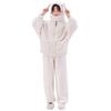 LAVASEON Winter Pajama Cute Animal Print with Bear Warm and Fun Open Fleece and Comfortable Loungewear for Fall and Winter Women's Set, Fluffy, Ears,