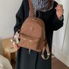 Retro Brown Large Capacity Handheld Backpack for Women's New High End, Niche and Non Collision Style Backpack