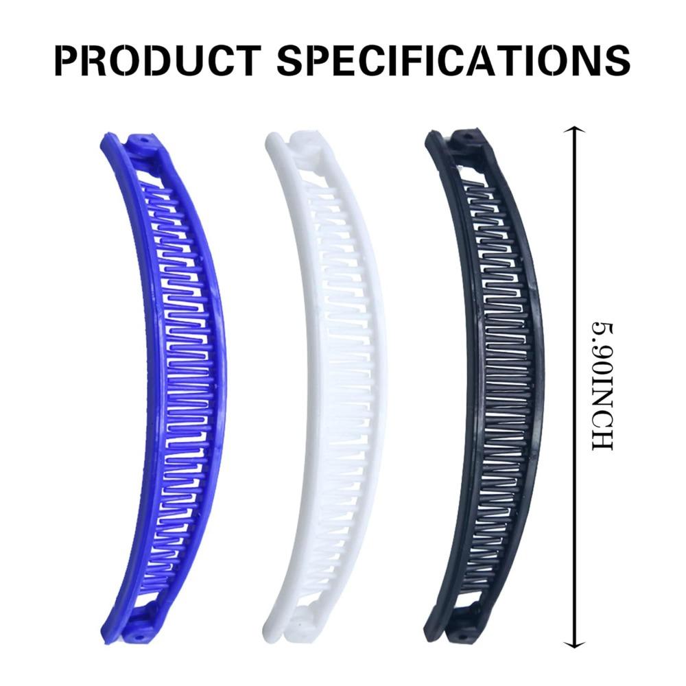 New 1st Choice Clincher Combs Banana Clips - Hair Grip Comb, Fishtail Ponytail Clamp, Long Hair Accessory for Girls and Women