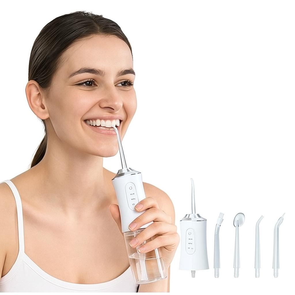 Wireless dental irrigator for the oral cavity, set of 5 tips