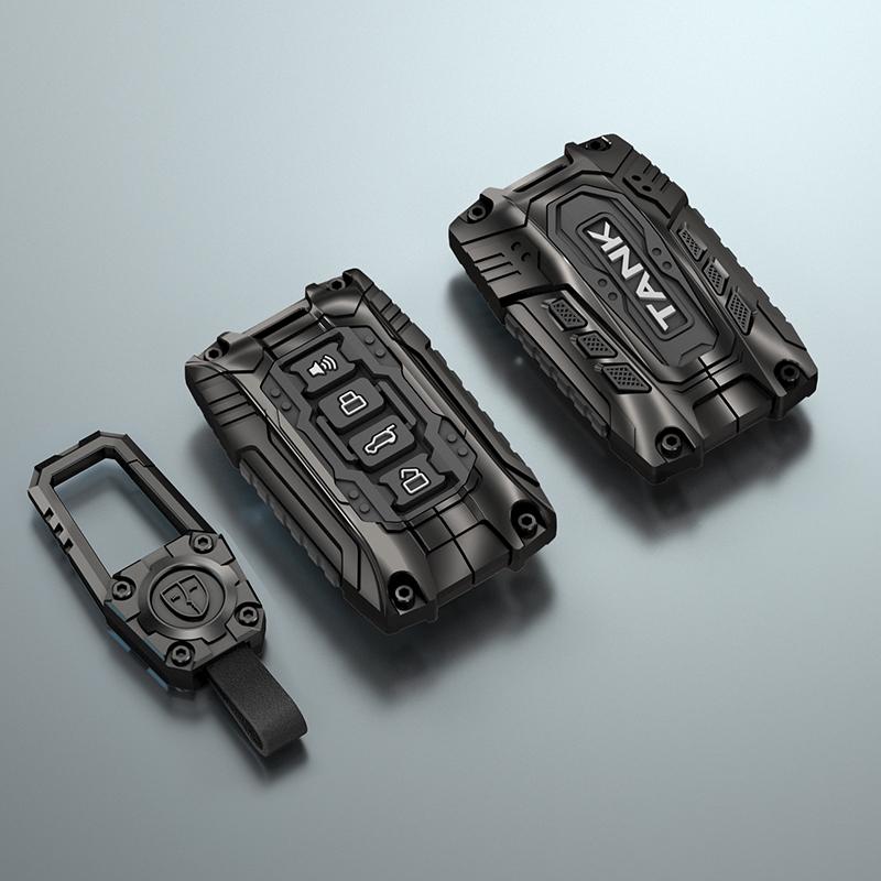 Galvanized Alloy Silicone Car Smart Remote Key Case Cover for Great Wall GWM WEY TANK 300 500 Tank300 Tank500 Car Accessories