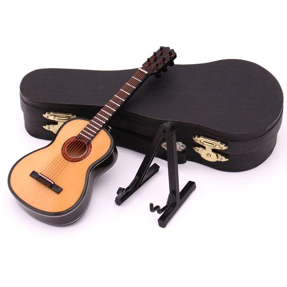Dolls House Miniature Guitar Desk Decor Guitar Scale Model Acoustic Guitar Toys Guitar Ornaments