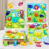 Монтессори 3D Пазлы Наклейки Животные Транспорт Морские Животные Фрукты Раннее Развитие Веселые DIY Игрушки для Ручной Работы для Детей Подарки