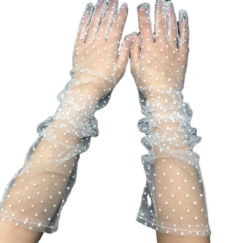 Солнцезащитные перчатки Летние тонкие сетчатые перчатки Велосипедные Водительские Перчатки с сенсорным экраном Кружевные перчатки