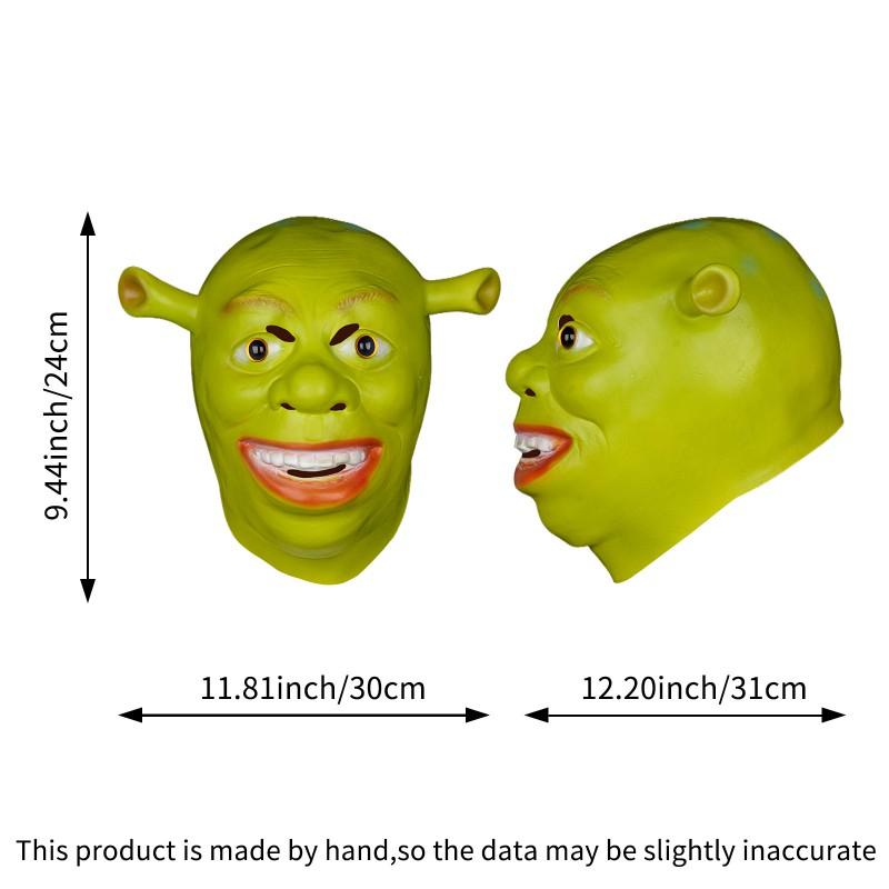 Shrek Latex Mask Christmas Halloween Costume Parties Funny Cosplay Prop