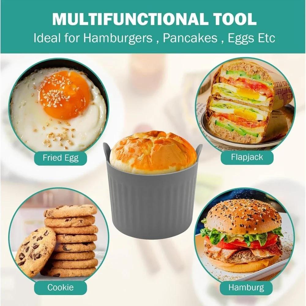 1-20x Air Fryer Egg Poacher Cups Silicone Egg Cooker Mold Custard Tart Desserts Cake Baking Tools Muffin Cases Kitchen Supplies