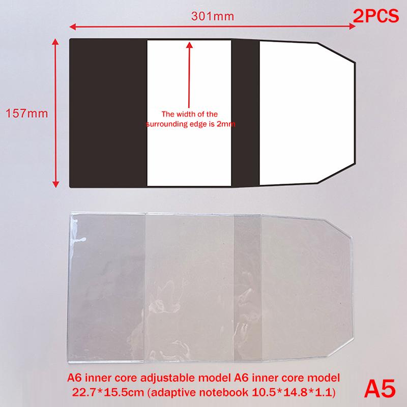 Waterproof PVC Protective Notebook Sleeve for A6 A5 Diary Journal Planner Dustproof Transparent Cover for School Office