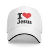 Кепки с принтом 'Я люблю Иисуса', регулируемые кепки-snapback для мужчин и женщин, уличная кепка от солнца, повседневная кепка-тракер