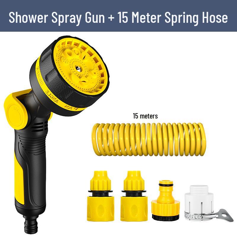 High-Pressure Car Wash Water Gun with Soft Hose and Spray Nozzle