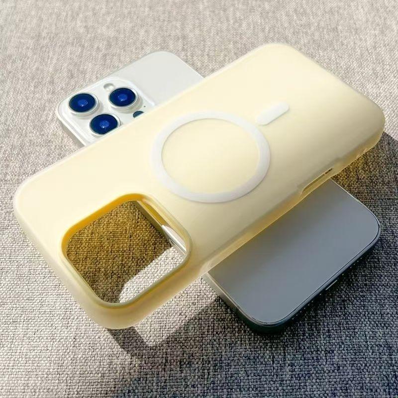 Роскосный Чехол для Телефона Candy Color Для Magsafe Беспроводной Зарядки для 17 Pro Max 16 Plus 15 14 13 12 11 Магнитный Бампер