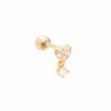 LUNNE 14k Heart Cubic Drop Piercing (14K Gold) #W07