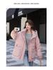 Women's Winter Plus Size Mid-Length Fox Fur Hooded Down Jacket with Large Collar