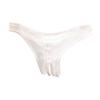 Sexy Hollow Out Crotchless Panties For Women Pearl Low Waist Lace Sheer Mesh Underwear Transparent Beaded Embroidered Thongs