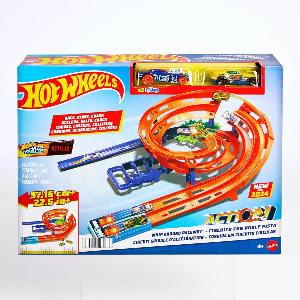 Hot Wheels Spiral Race Playset Comes with 2 Minicars Years Old and HTK17 [Minicar Playset] [4 Up]