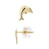 Earrings - LÉA &; ARTHUR - Dolphin - 375 Yellow Gold - SILICONOR Stroller System - Child