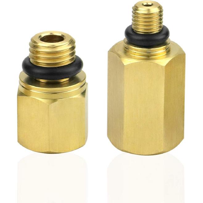 Mekar 2PCS Oil Rail Adapters Kits And 1 PC 6.0 High Pressure Oil Pump IPR Valve Air Test Fitting Tool Compatible With Ford 6.0L Powerstroke Diesel