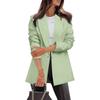 Women's  Work Casual Long Sleeve V-Neck Single Button Solid Color Coat