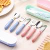 Adorable Toddler-Friendly Stainless Steel Cutlery Set: Portable Knife, Fork, and Spoon for Feeding Training